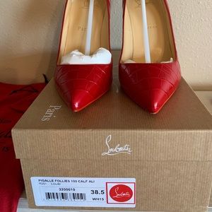 Christian Louboutin Pigalle Follies 100mm red